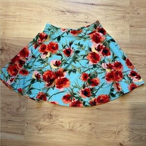 Crystal Doll Floral Skater Skirt - Red and Blue size 7